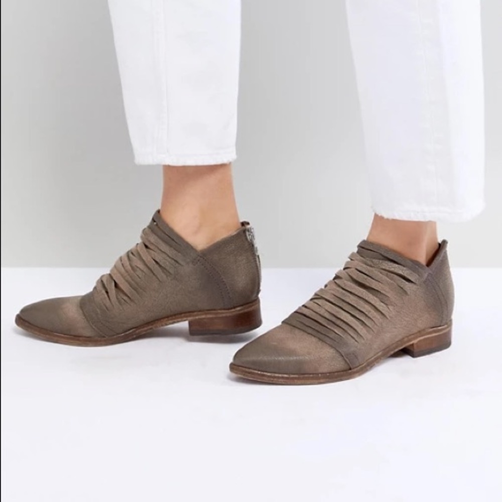 Free People Lost Valley Ankle Boot Taupe Brown